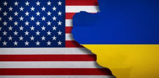 Wyjdziemy jak Polak na Iraku Flaga USA i Ukrainy